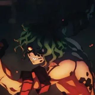 💀 Gyutaro Demon Slayer Аниме, Демон, Монстр, Гютаро, Demon Slayer whatsapp sticker