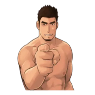 Muscular Boy_by Kitty telegram stickers