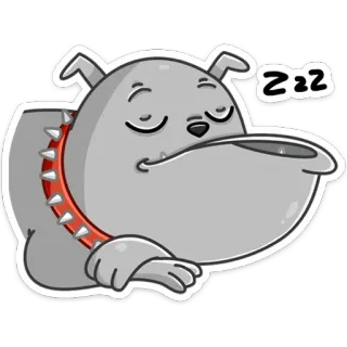 😴 zZZ chien, sommeil, animal, dessin animé, animal de compagnie, dormir whatsapp sticker