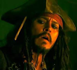😒 Jack Sparrow Pirates of the Caribbean pirata, capitano, Johnny Depp, film, Pirati dei Caraibi, attore telegram sticker