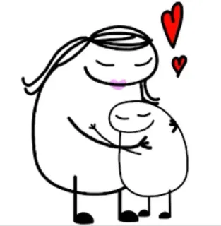 ❤️ Liebe, Mutter, Kind, Familie, Herz, Umarmung telegram sticker