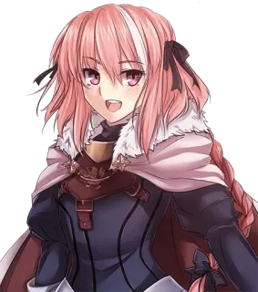😊 Astolfo Anime, Mangá, Personagem, cabelo rosa telegram sticker