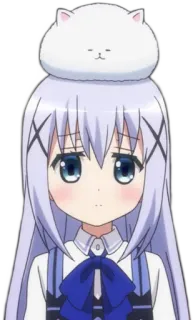 😟 Аниме, Девушка, Персонаж, Милый, Чиби telegram sticker