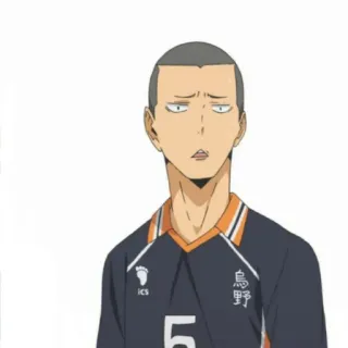 🤨 Tanaka Ryūnosuke Haikyu!! Anime, Haikyuu, Tanaka, Volleyball telegram sticker