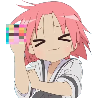 🖕 Аниме, Персонаж, Lucky Star, Девушка, Милая telegram sticker