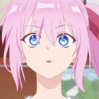 🐻 Anime, Charakter, pinke Haare, Mädchen, süß telegram sticker