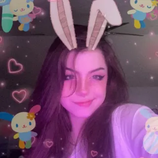 💞 orejas de conejo, mujer, lindo, corazones, brillo, kawaii telegram sticker