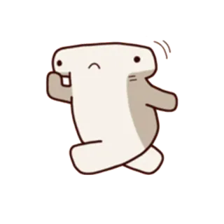 🏃 cute, cartoon, animal, character, kawaii, illustration telegram sticker
