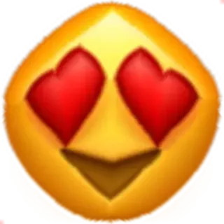 😍 Emoji, Coeur dans les yeux, Amour, Affection, Expression telegram sticker