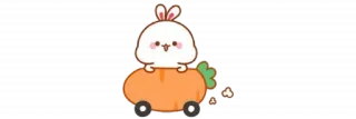 🫖 kelinci, wortel, binatang, lucu, kartun telegram sticker