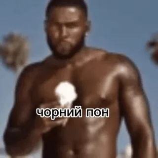 🌟 чорний пон whatsapp sticker