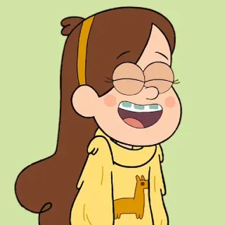 😂 Mabel Pines Gravity Falls cartoon, animated, Mabel Pines, Gravity Falls, character telegram sticker
