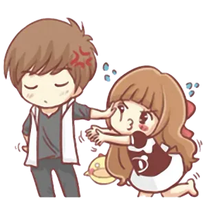 😒 Anime, Cartoon, Liebe, Paar, Süß, Beziehung telegram sticker