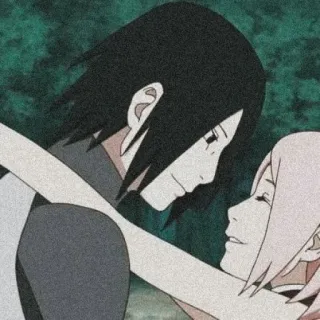 🀄️ Sasuke Naruto Аниме, Романтика, Любовь, Сакура, Пара telegram sticker