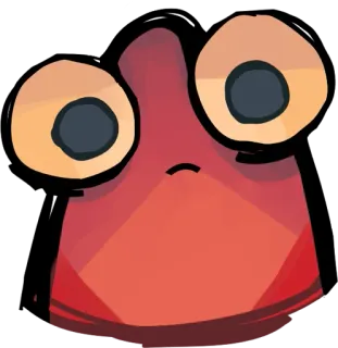 😳 sticker, abstract, cartoon, face, eyes telegram sticker