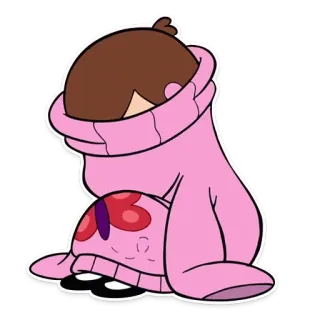 😣 Mabel Pines Gravity Falls Desenho animado, Personagem, Animado, Engraçado, Rosa, Suéter, Programa de TV whatsapp sticker
