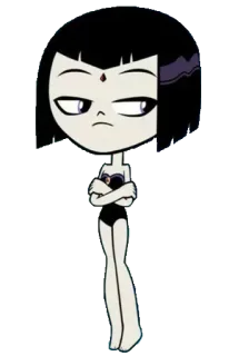 🖤 Raven Teen Titans Юные Титаны, Рейвен, мультфильм, супергерой, DC Comics, анимация telegram sticker