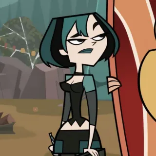 ✖️ Gwen Total Drama カートゥーン, グウェン, トータルドラマ, キャラクター, アニメ telegram sticker