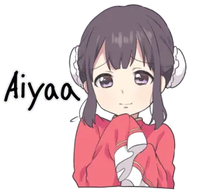 😨 Aiyaa Anime, Bonito, Garota, Personagem, Desenho animado telegram sticker