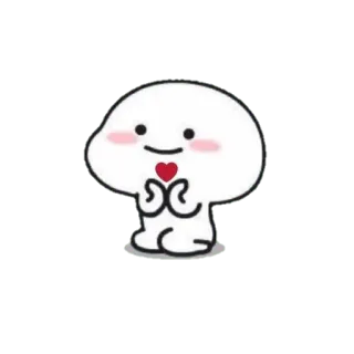😀 imut, cinta, hati, kawaii, kartun telegram sticker