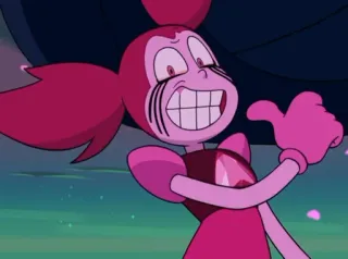 👍 Spinel Steven Universe cartoon, pink, character, anime, animation whatsapp sticker