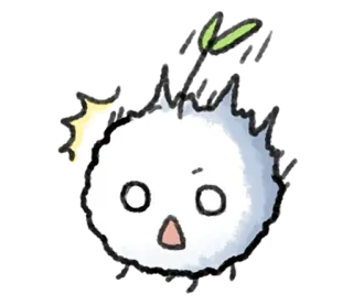 💭 可愛い, 愛らしい, カワイイ, ふわふわ, 白, シンプル, 漫画, キャラクター telegram sticker