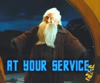 👋 AT YOUR SERVICE servizio, assistente, saluto telegram sticker