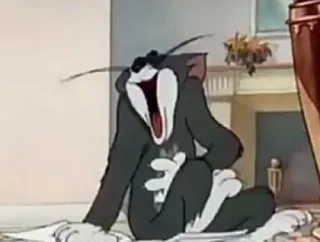 😂 Tom Cat Tom and Jerry cartone animato, gatto, divertente, animazione, meme telegram sticker