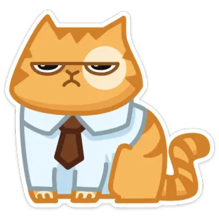 👔 chat, bureau, cravate, affaires, animal telegram sticker