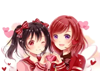 💞 Anime, Garotas, Love Live, Coração, Fofo telegram sticker