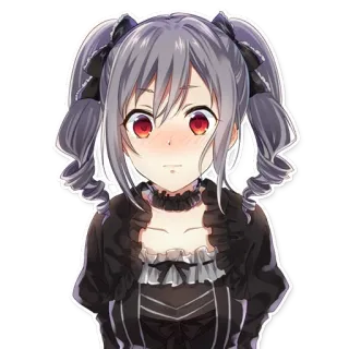 😳 anime, chica, linda, ilustración, pegatina, manga, dibujo animado telegram sticker