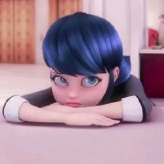 😔 Marinette การ์ตูน, ผู้หญิง, อนิเมะ, น่ารัก, ภาพเหมือน whatsapp sticker