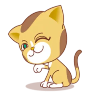 😉 Katze, süß, Tier, Kätzchen, zwinkernd telegram sticker