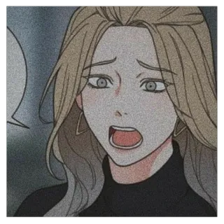 😧 woman, shocked, fear, expression whatsapp sticker