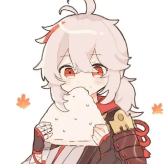 😋 Kaedehara Kazuha Genshin Impact 动漫, 原神, 枫原万叶, 游戏角色, 可爱 telegram sticker