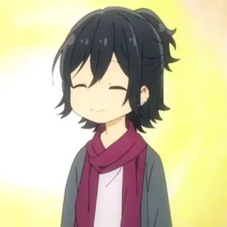 ☺️ 动漫, 卡通, 男孩, 角色, 围巾, 肖像 telegram sticker