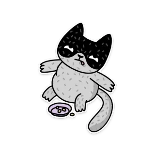 🍤 고양이, 스티커, 만화, 동물, 귀여운, 애완동물 telegram sticker
