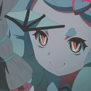 🙂 anime, girl, cartoon, cute, monster, eyes, art telegram sticker