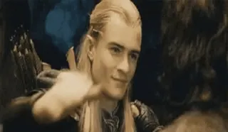 🤝 Legolas The Lord of the Rings elf, boogschutter, fantasie, film, the lord of the rings, legolas telegram sticker