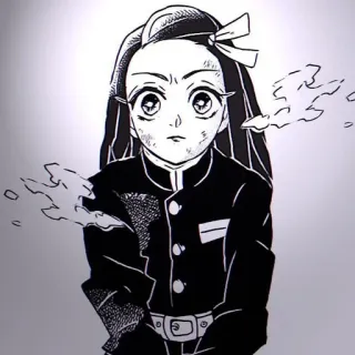 🌺 Nezuko Kamado Demon Slayer アニメ, 鬼滅の刃, 禰豆子, 竈門禰豆子, 漫画, 日本アニメ telegram sticker