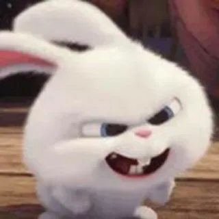 😁 Snowball The Secret Life of Pets ウサギ, バニー, 白, 動物, 漫画, アニメ telegram sticker