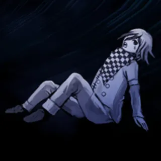 😴 Kokichi Oma Danganronpa V3: Killing Harmony Аниме, Манга, Видеоигра, Danganronpa, Кокичи Ома, Персонаж, Грустный telegram sticker
