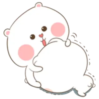 😘 urso, desenho animado, fofo, animal whatsapp sticker