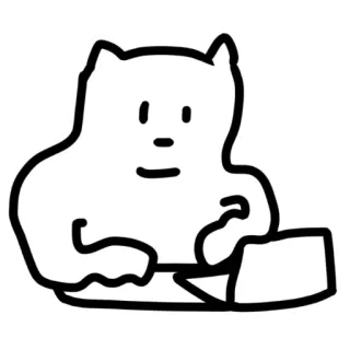 🤓 animal, character, drawing, bear telegram sticker