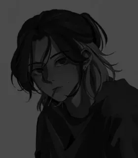 ◼️ anime, kreskówka, portret, postać telegram sticker