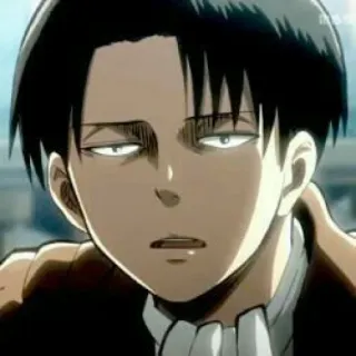 ☕️ Levi Ackerman Attack on Titan Animé, Personnage, Expression, Sérieux, Livaï Ackerman, L'Attaque des Titans, Manga whatsapp sticker
