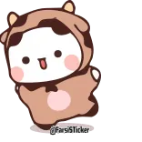 😊 @FarsiSticker милый, каваий, медведь, животное, стикер whatsapp sticker