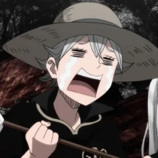 🍓 Asta Black Clover anime, llorando, Black Clover, manga, Asta telegram sticker