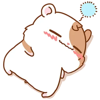 😴 criceto, carino, animale, assonnato, cartone animato, kawaii, animale domestico telegram sticker
