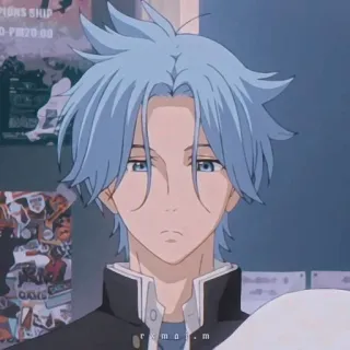 🖤 Reki Kyan SK8 the Infinity Anime, Personaggio, Capelli blu, Sk8 the Infinity, Reki Kyan telegram sticker